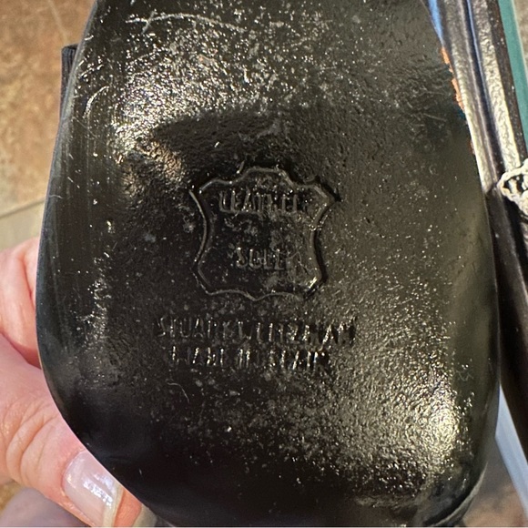 Stuart Weitzman Black Bow Open Toe Slingback Pumps - Picture 11 of 14